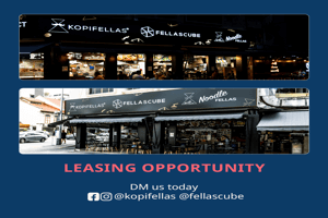 STALL FOR RENT at a modern coffee shop